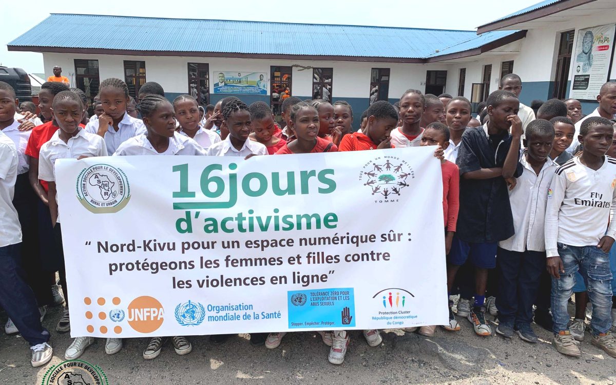 16 Jours d’activisme contre les VBG : ASDERU ONG RDC mobilise 651 personnes pour lutter contre les violences numériques faites aux femmes et aux filles